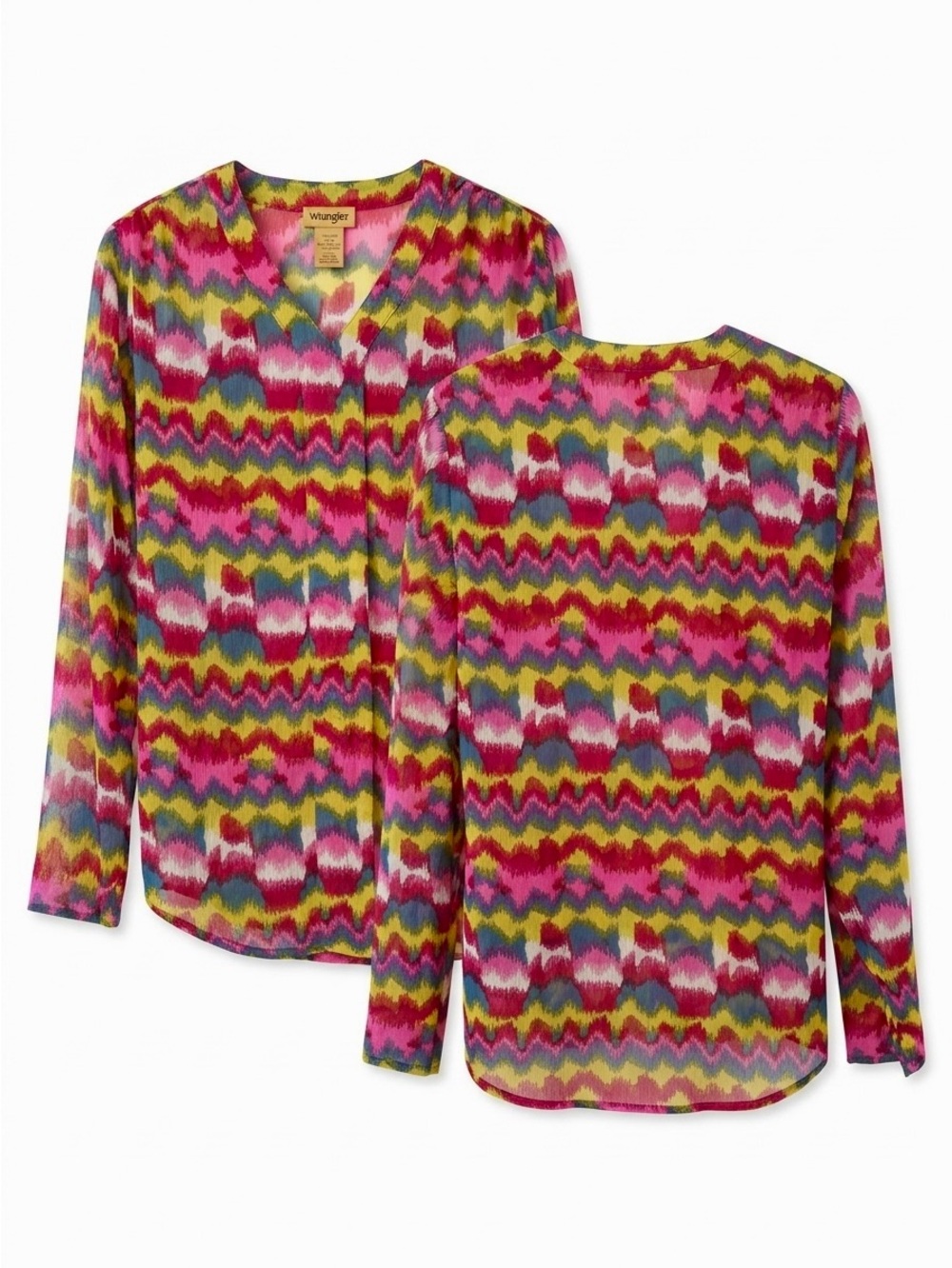 Wrangler Sheet Western Pullover Blouse